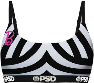 PSD Women's Barbie Doll Sports Bra black white
