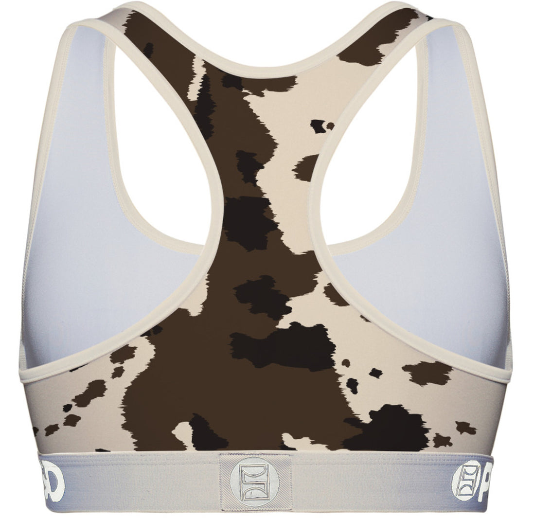 PSD Women's Longhorn Sports Bra brown white black