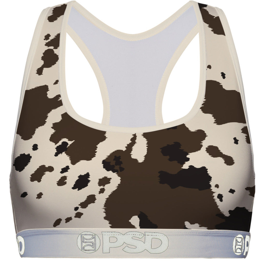 PSD Women's Longhorn Sports Bra brown white black
