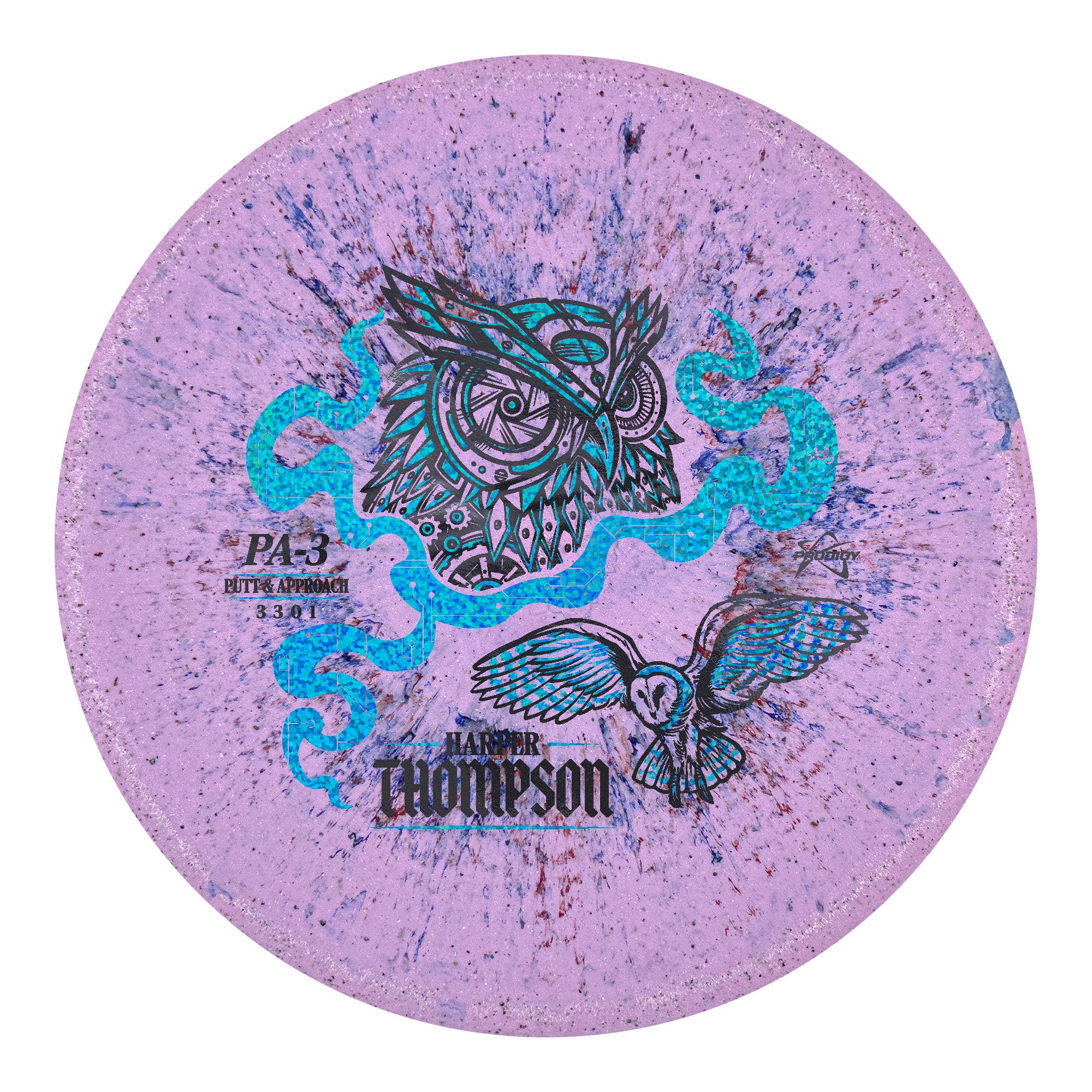 Prodigy PA-3 300 Fractal Harper Thompson 2026 Signature Series Putt and Approach Golf Disc 170-174 g
