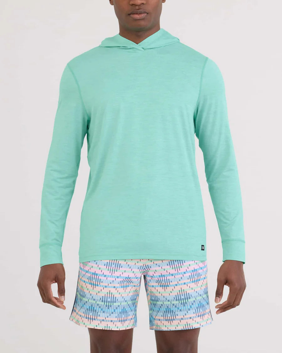 SAXX Men's Droptemp All Day Cooling Hoodie MINT JELLY HEATHER
