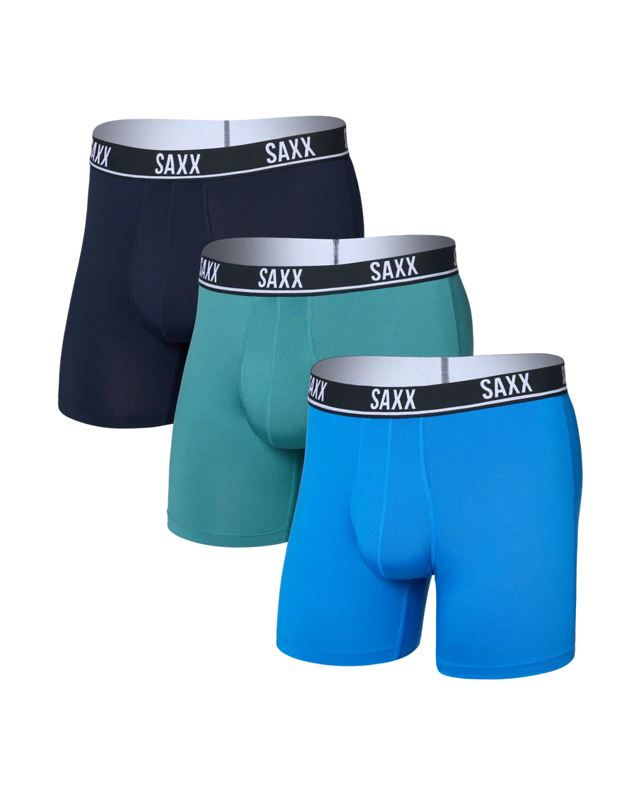 SAXX Men's Essential Performance Mesh Boxer Briefs 3-Pack