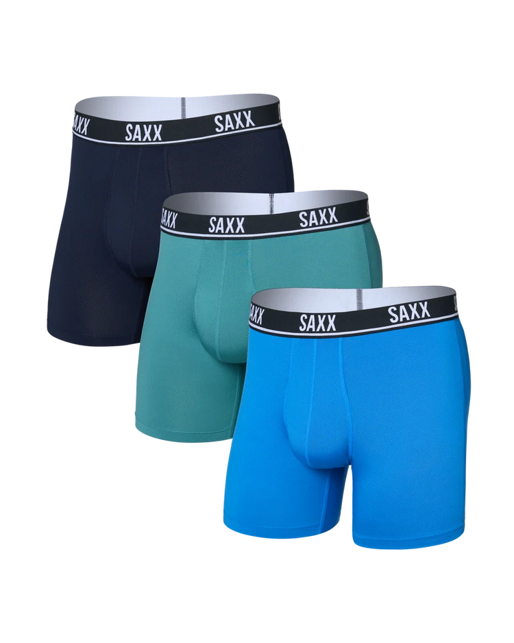 SAXX Men's Essential Performance Mesh Boxer Briefs 3-Pack