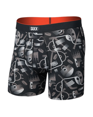 SAXX Men's Multi Sport Mesh Boxer Briefs HOCKEY CONDUIT-BLACK
