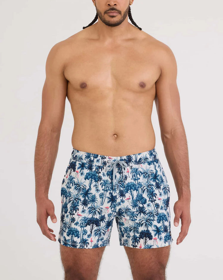 SAXX Men's Oh Buoy 2-in-1 5" Volley Swim Short  PALM MIX-WHITE SAND
