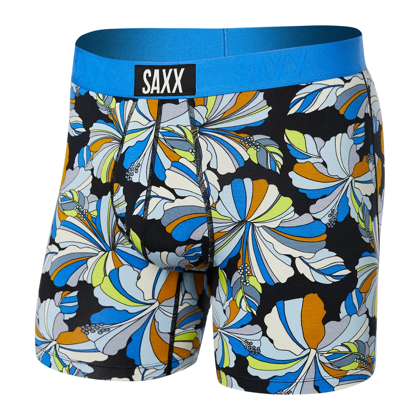 SAXX Men's Ultra Boxer Briefs Flower Pop Blue