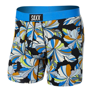 SAXX Men's Ultra Boxer Briefs Flower Pop Blue