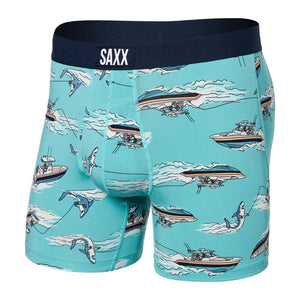 SAXX Men's Ultra Boxer Briefs Sharkski Turquoise