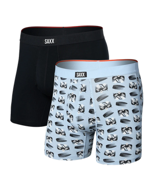 SAXX Men's Vibe Boxer Briefs 2-Pack PUCK STOPPER/BLACK
