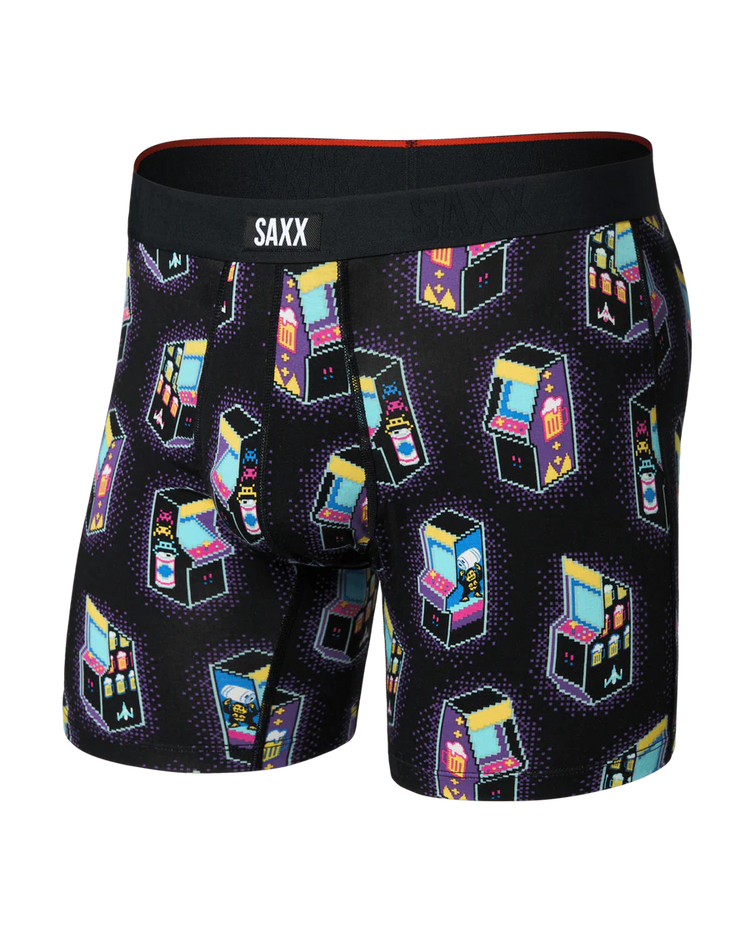 SAXX Men's Vibe Boxer Briefs BEERCADE-BLACK
