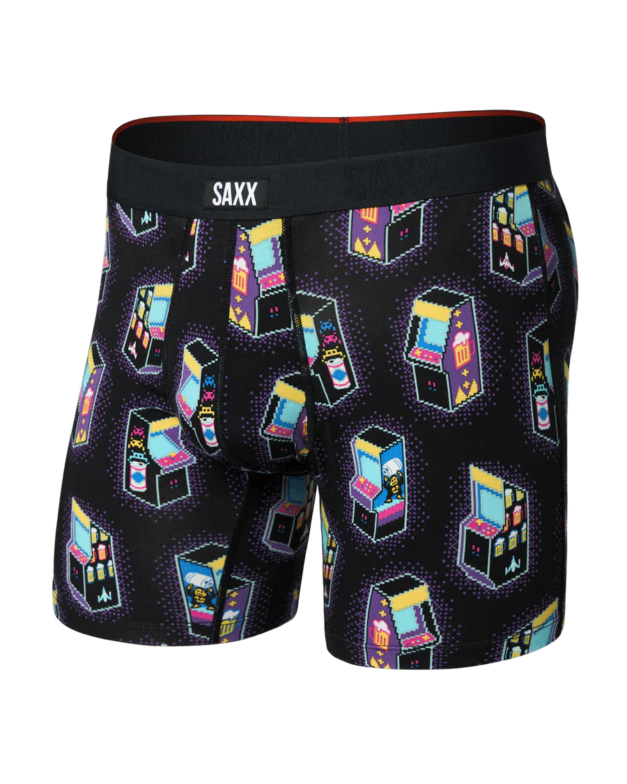 SAXX Men's Vibe Boxer Briefs BEERCADE-BLACK
