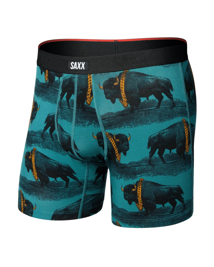 SAXX Men's Vibe Boxer Briefs BISON BLING- SEASCAPE
