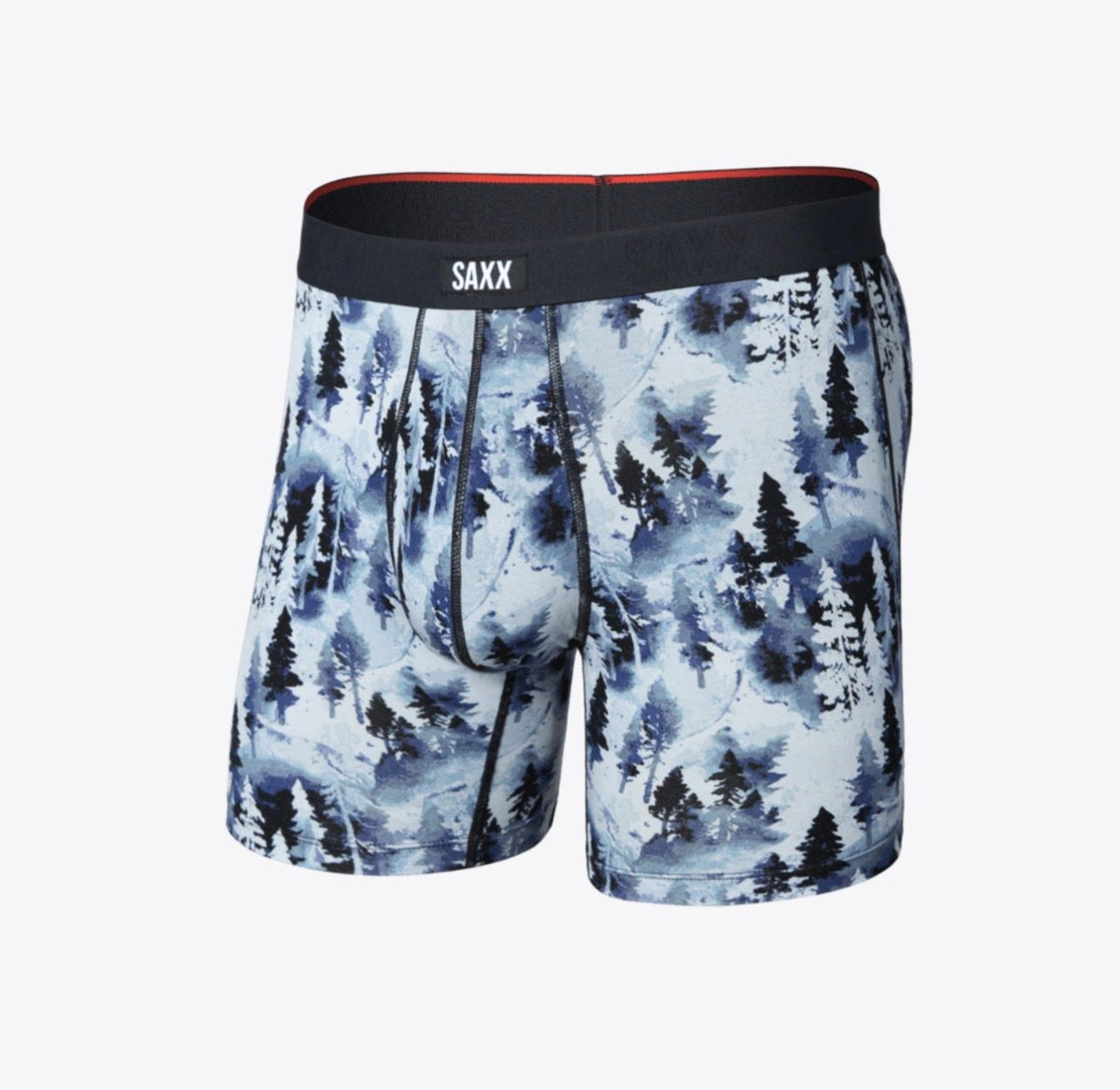 SAXX Men's Vibe Boxer Briefs FORESTLAND- MIDNIGHT BLUE
