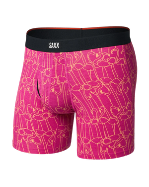 SAXX Men's Vibe Boxer Briefs Flamingo Ink
