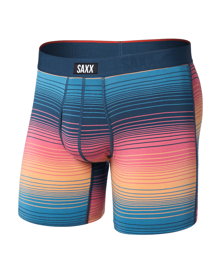 SAXX Men's Vibe Boxer Briefs HAZY STRIPE-SUNSET
