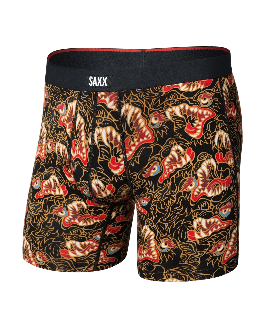 SAXX Men's Vibe Boxer Briefs HOWL- BLACK

