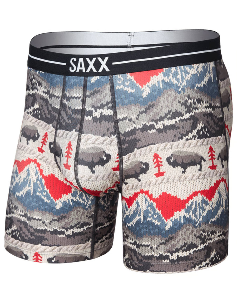 SAXX Men's Volt Boxer Briefs HIKING SWEATER- CREAM
