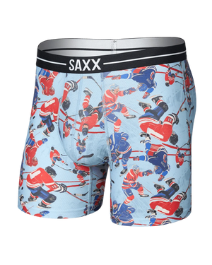 SAXX Men's Volt Boxer Briefs HOCKEY BRAWL- BLUE
