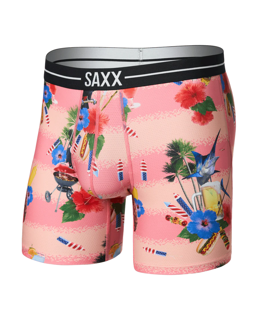 SAXX Men's Volt Boxer Briefs SUMMER BLOWOUT-PEACH
