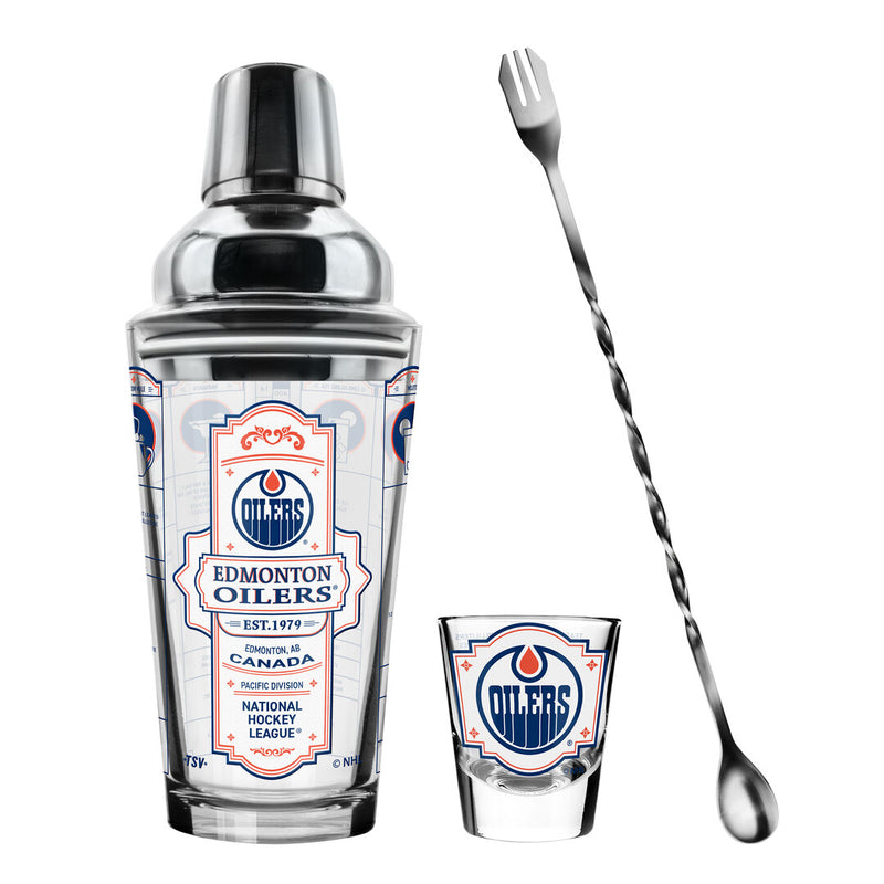 Set NHL Edmonton Oilers Bartender 4 Pack