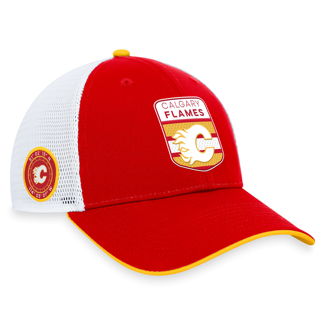 Shop Fanatics Men's NHL Calgary Flames 2023 Adjustable Draft Cap Hat Edmonton Canada Store