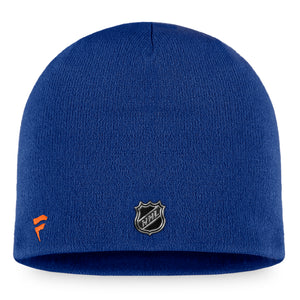 Shop Fanatics Men's NHL Edmonton Oilers 2023 Training Beanie Knit Royal Edmonton Canada Store