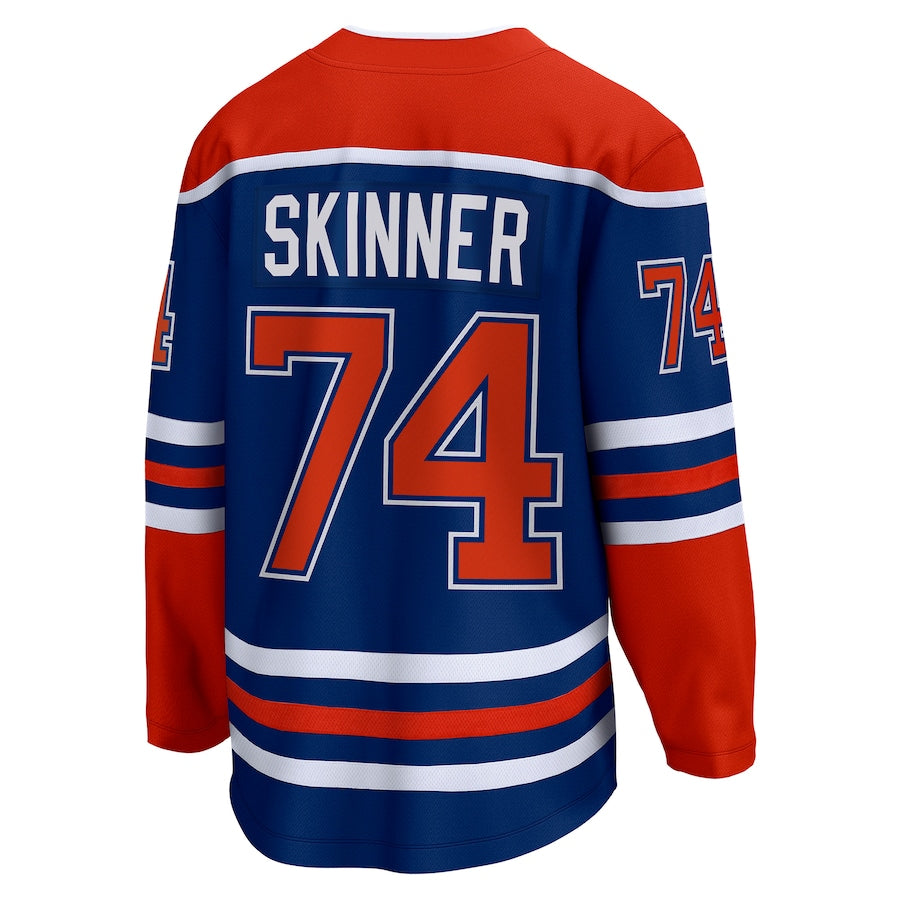 Shop Fanatics Men's NHL Edmonton Oilers Stuart Skinner Breakaway Home Jersey Edmonton Canada Store