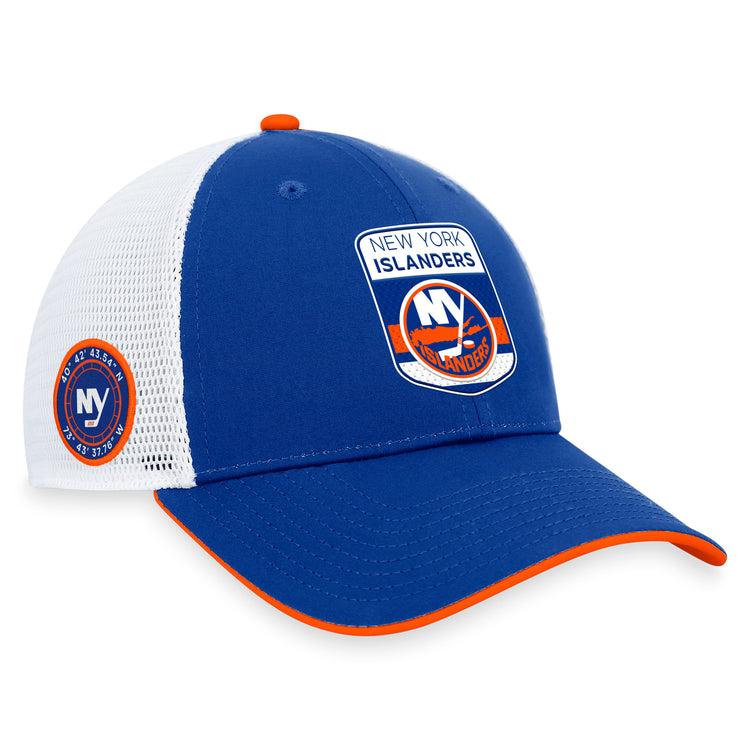 Shop Fanatics Men's NHL New York Islanders 2023 Adjustable Draft Cap Hat Edmonton Canada Store