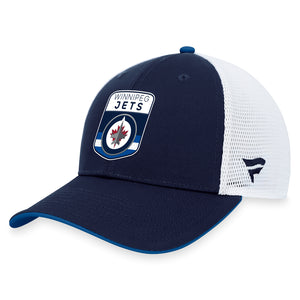 Shop Fanatics Men's NHL Winnipeg Jets 2023 Adjustable Draft Cap Hat Edmonton Canada Store