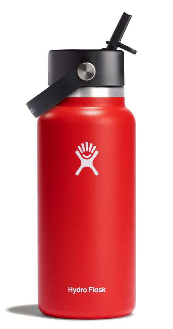 Shop Hydro Flask 32oz Wide Mouth Bottle w/ Flex Straw Goji red Edmonton Canada Store