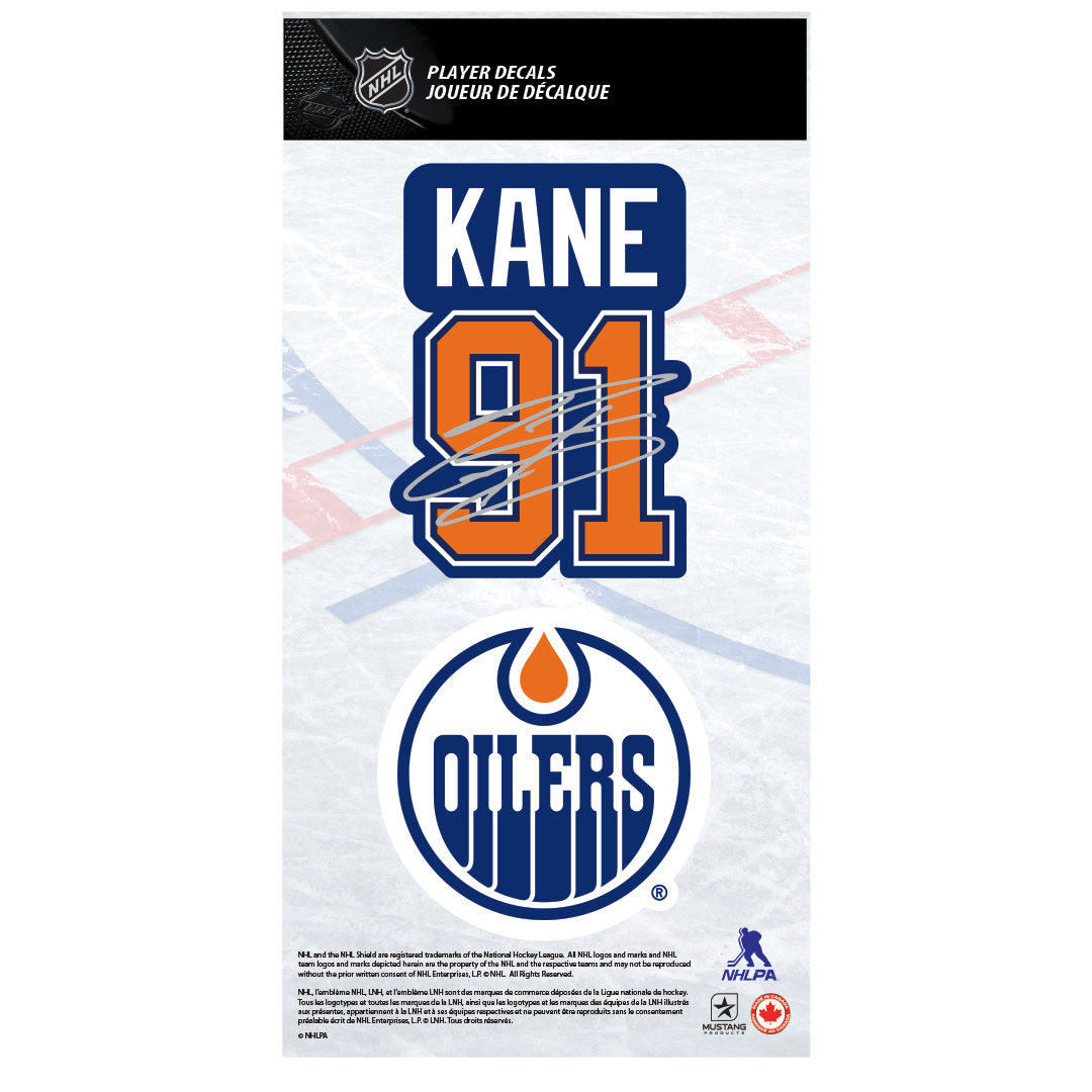 Shop Mustang NHL Edmonton Oilers Evander Kane Decal Set Primary Edmonton Canada Store