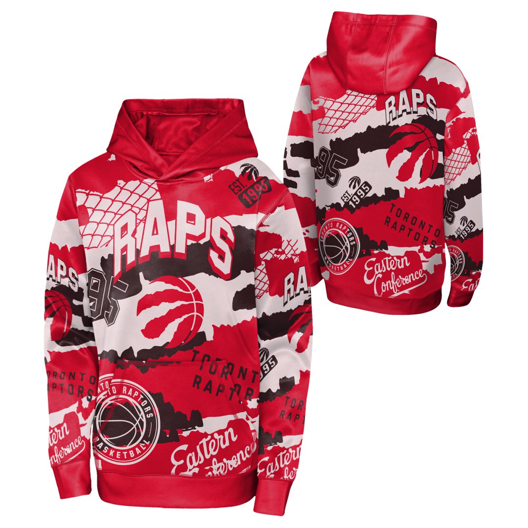 Shop NBA Branded Youth Toronto Raptors Over The Limit Hoodie Red Edmonton Canada Store