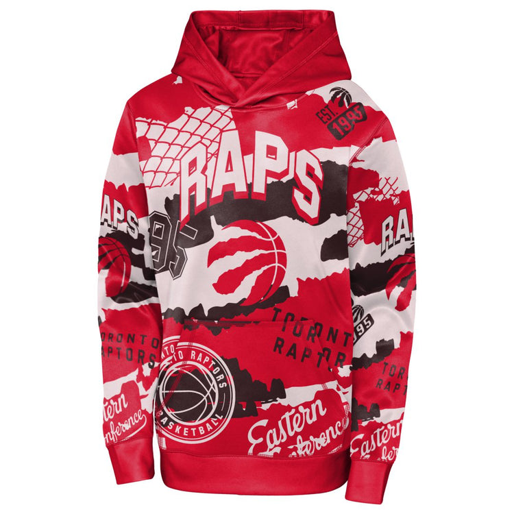 Shop NBA Branded Youth Toronto Raptors Over The Limit Hoodie Red Edmonton Canada Store