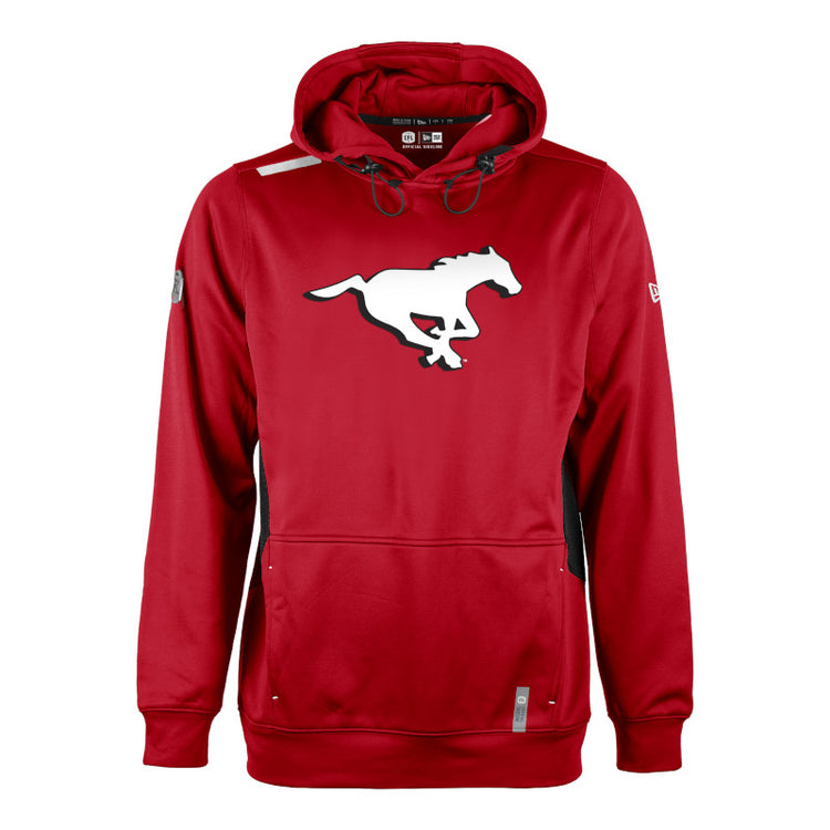 Shop New Era Men's CFL Calgary Stampeders Clutch Performance Hood Red Edmonton Canada Store