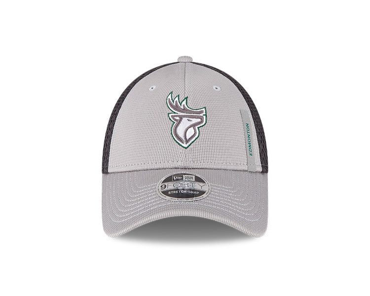 Shop New Era Men's CFL Edmonton Elks Sideline '23 9FORTY Cap Grey Edmonton Canada Store