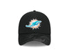 Shop New Era Men's NFL Miami Dolphins Sideline 39THIRTY Top Visor Cap Black Edmonton Canada Store