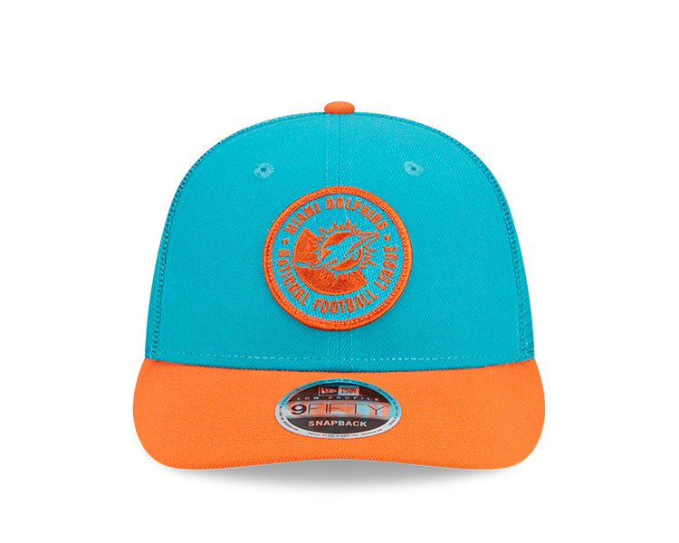 Shop New Era Men's NFL Miami Dolphins Sideline 9FIFTY LP Cap Teal/Orange Edmonton Canada Store