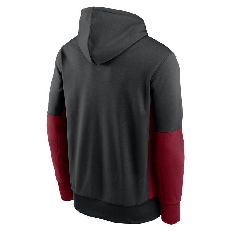 Shop Nike Men's NFL Arizona Cardinals Therma Color Block Hood Black/Red Edmonton Canada Store
