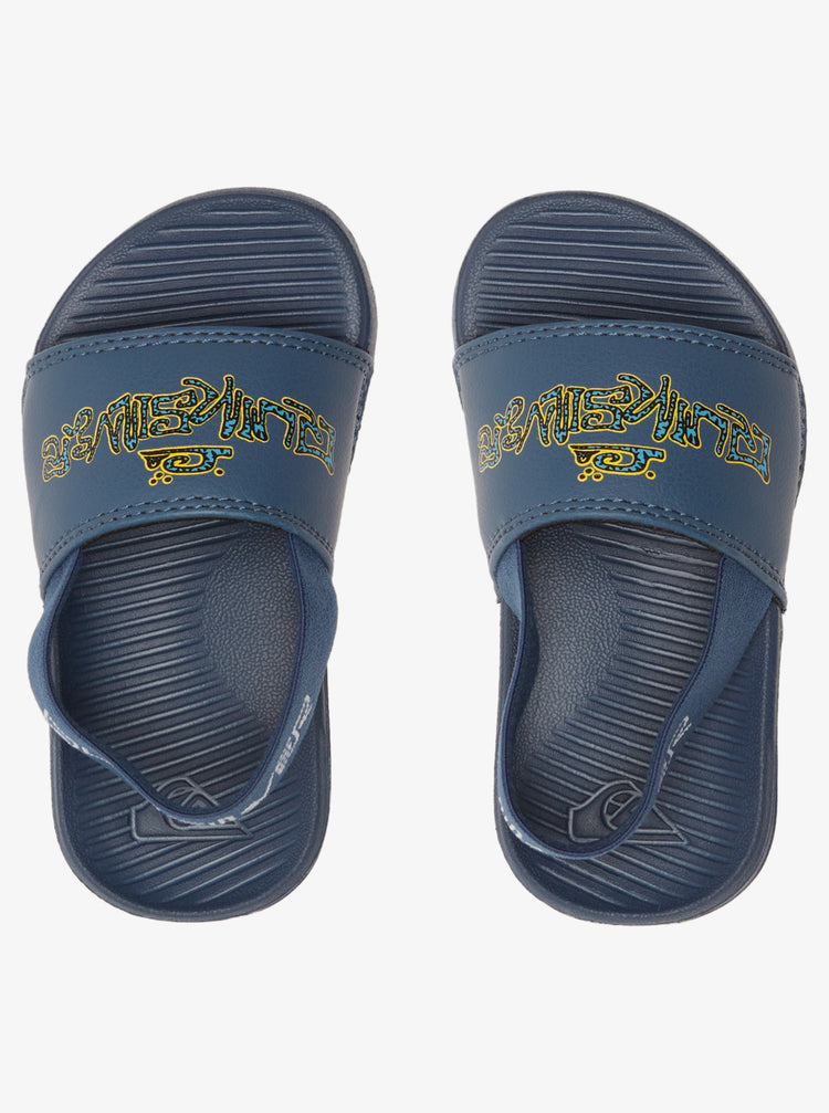 Shop Quiksilver Toddler Bright Coast Slide Sandal Blue Edmonton Canada Store