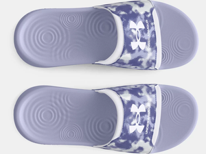 Shop Under Armour Women's Ignite Select Slide Sandals Blue/White Edmonton Canada Store 