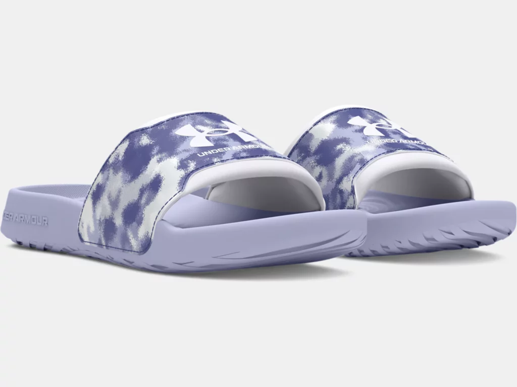Shop Under Armour Women's Ignite Select Slide Sandals Blue/White Edmonton Canada Store 