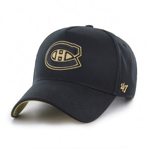 Shop '47 Brand Men's NHL Montreal Canadiens MVP DT Black/Gold Cap Edmonton Canada