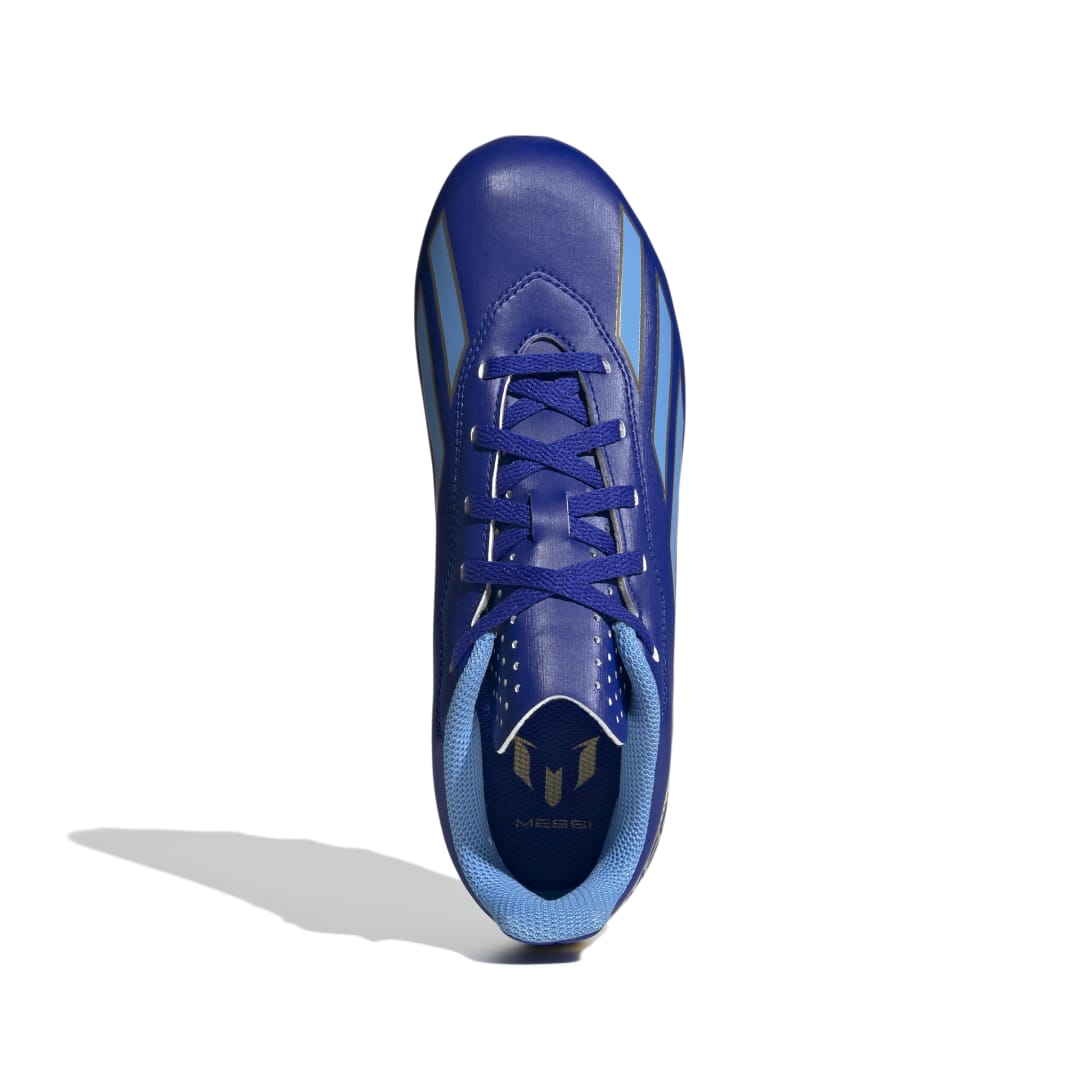 adidas Junior X Crazyfast Club ID0720 FxG Messi Soccer Shoe Blue/White