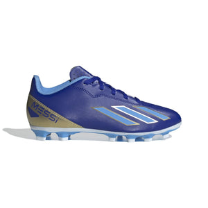 adidas Junior X Crazyfast Club ID0720 FxG Messi Soccer Shoe Blue/White