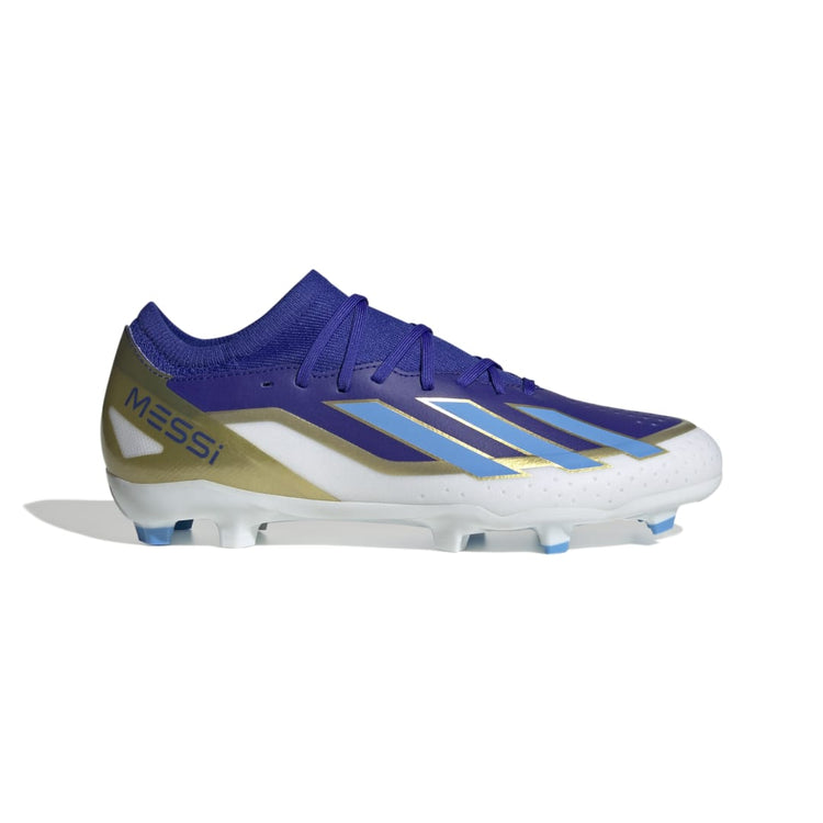 adidas Men's X Crazyfast League ID0712 FxG Messi Soccer Shoe Blue/White