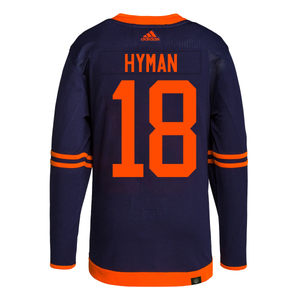 adidas Men's NHL Edmonton Oilers Zach Hyman Authentic Alternate Jersey