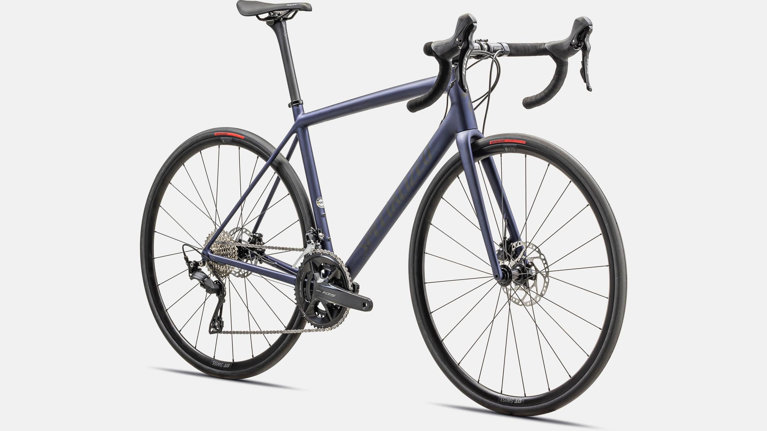 Specialized Aethos Sport (Shimano 105) Performance Road Bike 2024 Satin Blue Onyx Metallic Obsidian