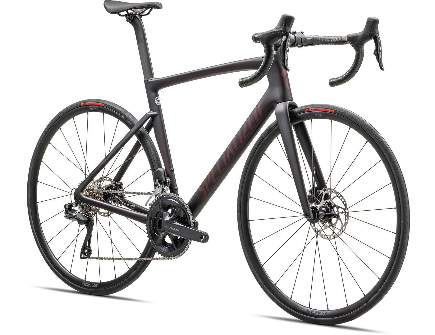 Specialized Tarmac SL7 Comp (Shimano 105 Di2) Performance Road Bike 2024 Satin Red Tint Over Carbon/Red Sky