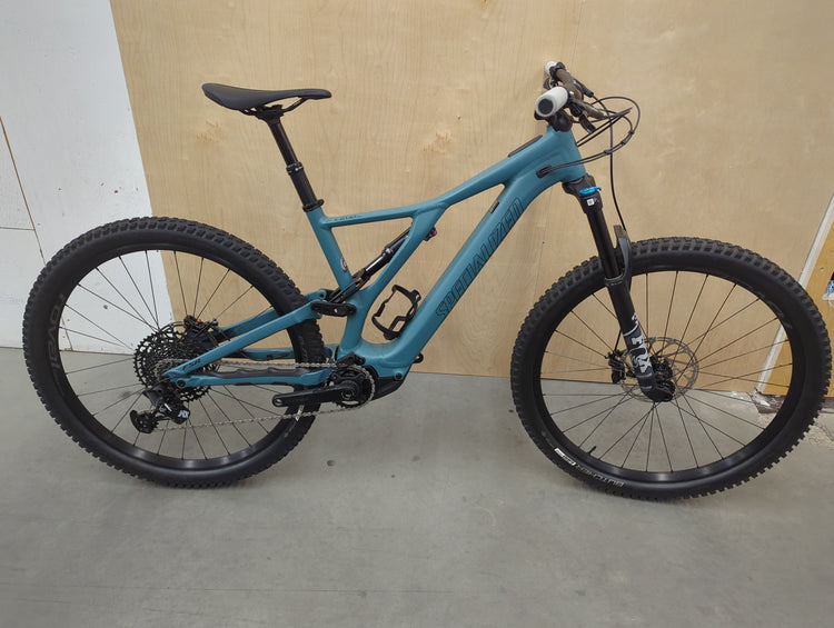 Specialized Turbo Levo SL Comp (2021) Turquoise Large Full Suspension Used Electric Bike