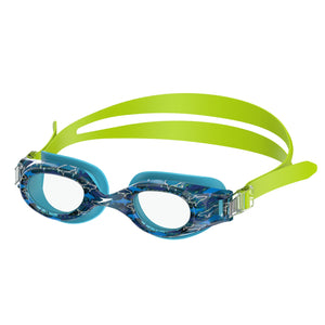 Speedo Junior Hydrospex Print Swim Goggle Bachelor Button Sharks Clear